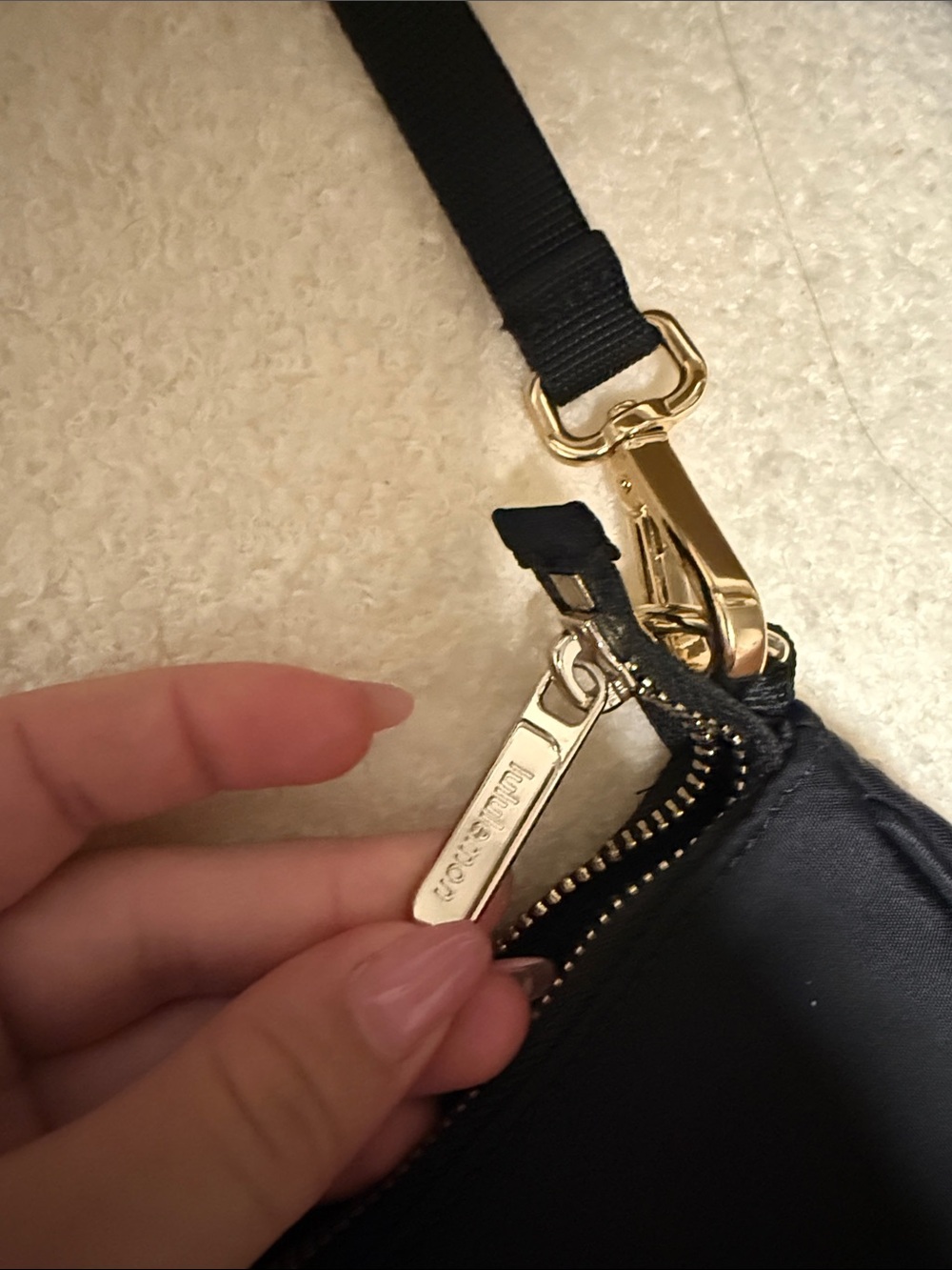 lululemon athletica Black Shoulder Bag with Gold Hardware - Picture 2 of 4